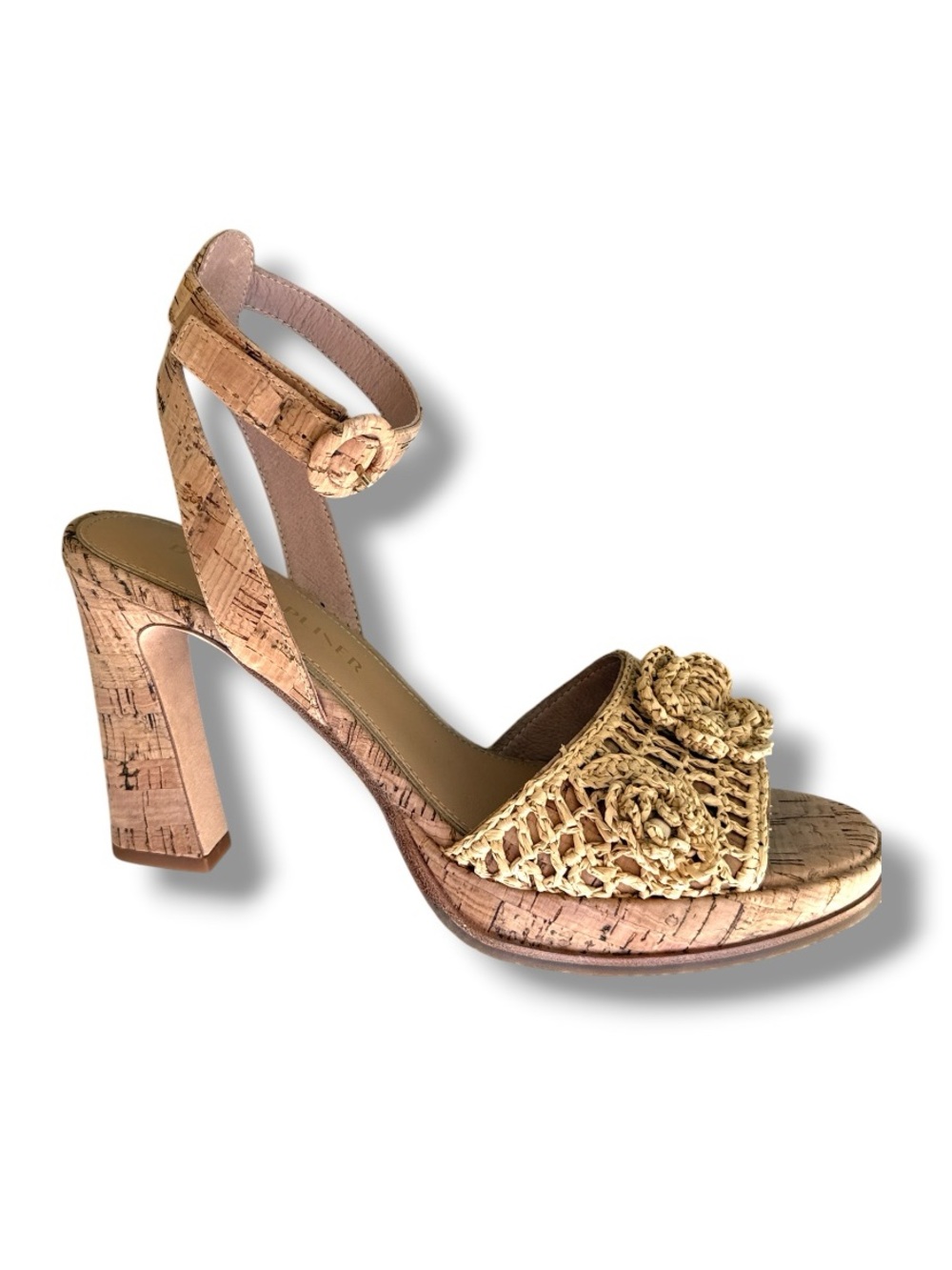 NIB Donald J. Pliner Baybi Heeled Cork Sandals Size 8 - Picture 8 of 8